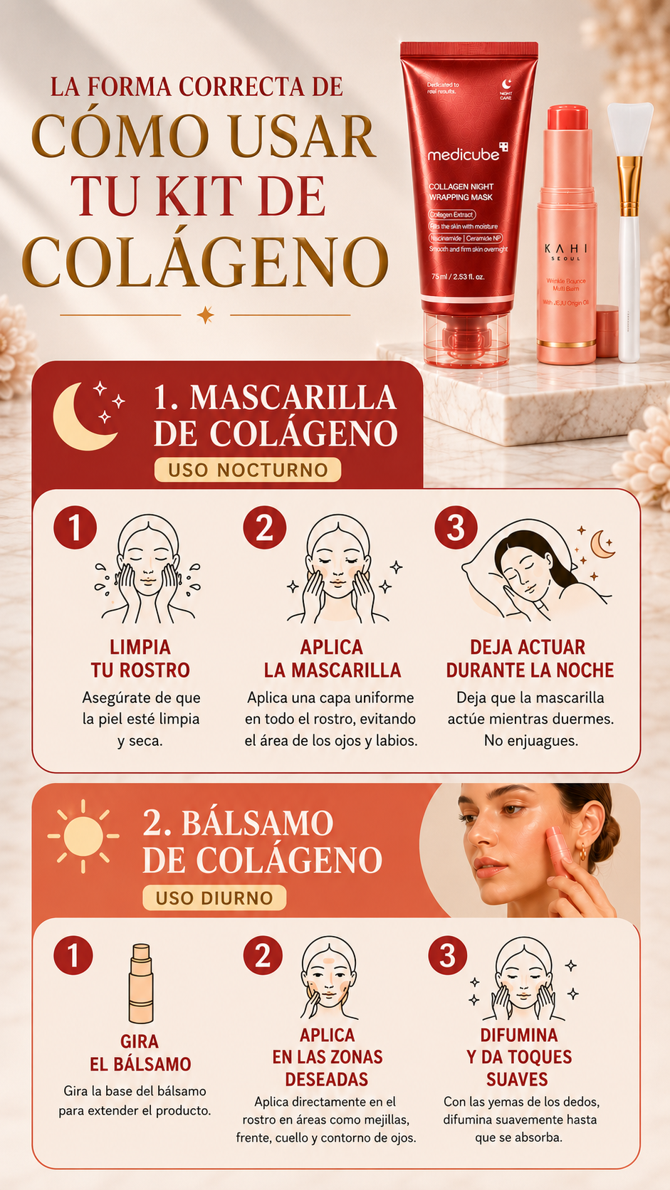 Set de Mascarilla + Bálsamo de Colágeno Coreano con ADN de Salmón | Ayuda a hidratar, reafirmar y devolverle a tu piel una apariencia más joven y luminosa ✨