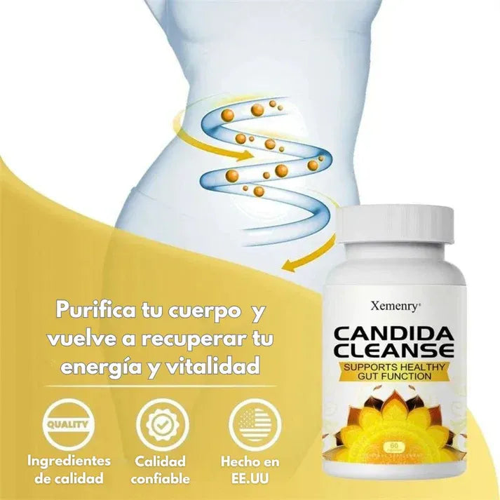 Limpia Candida de 60 Capsulas – Elimina el Hongo Candida y alivia tus malestares digestivos