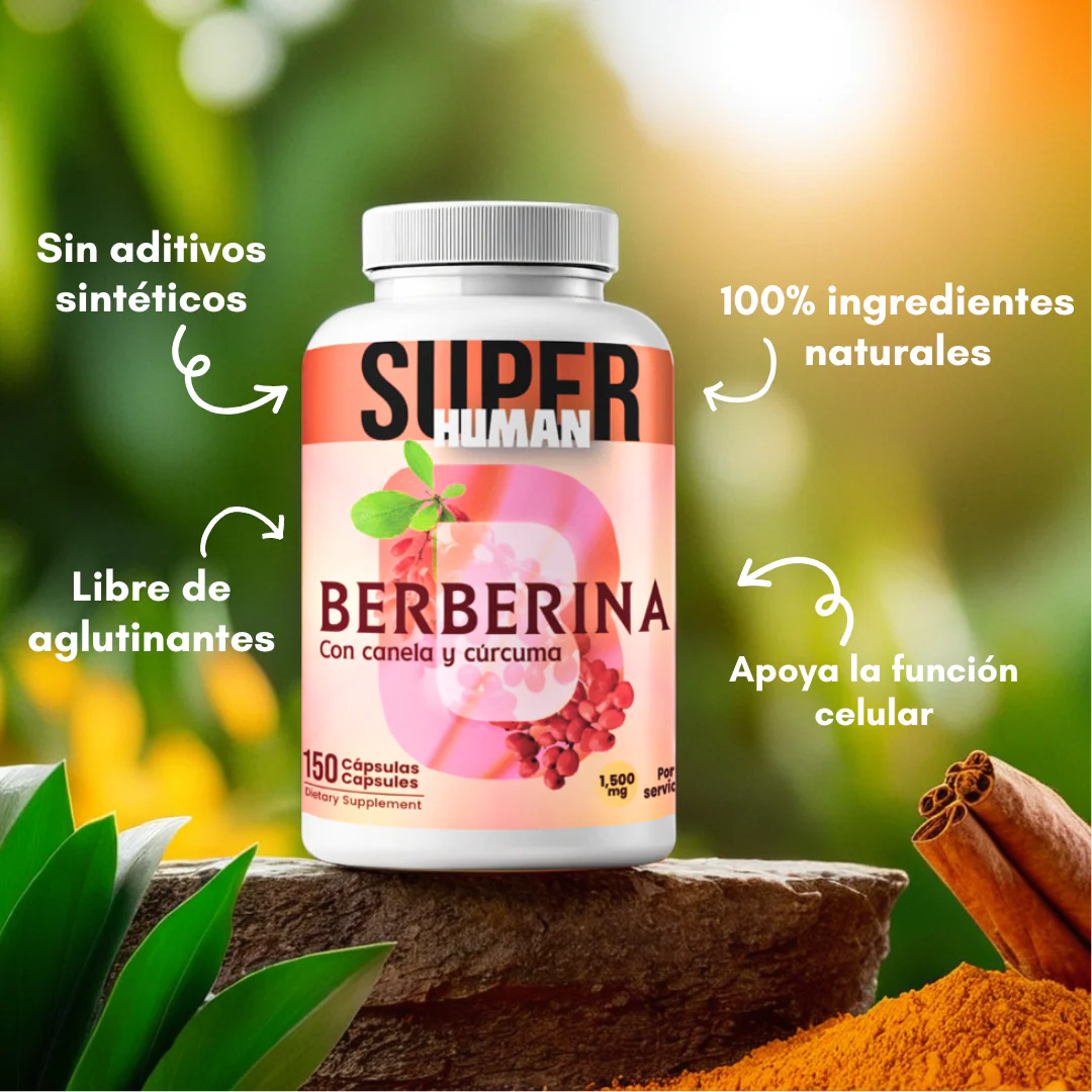 “Berberina con Canela y Cúrcuma - 150 Cápsulas de 600mg – Regula tu Glucosa y Apoya tu Metabolismo”