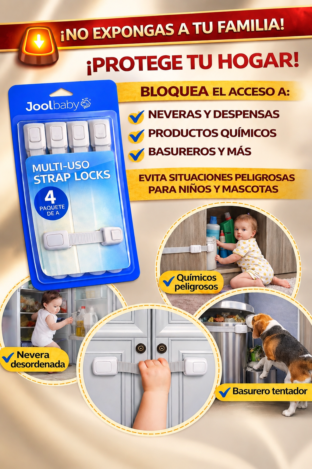 1 Paquete de Cerradura Multiuso Adicionales.